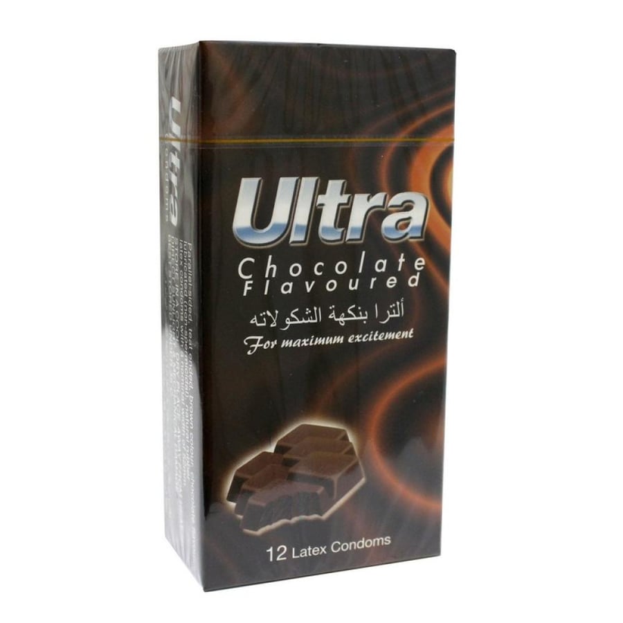 Ultra Chocolate واقي ذكري بنكهة الشوكولاتة 12 قطعة