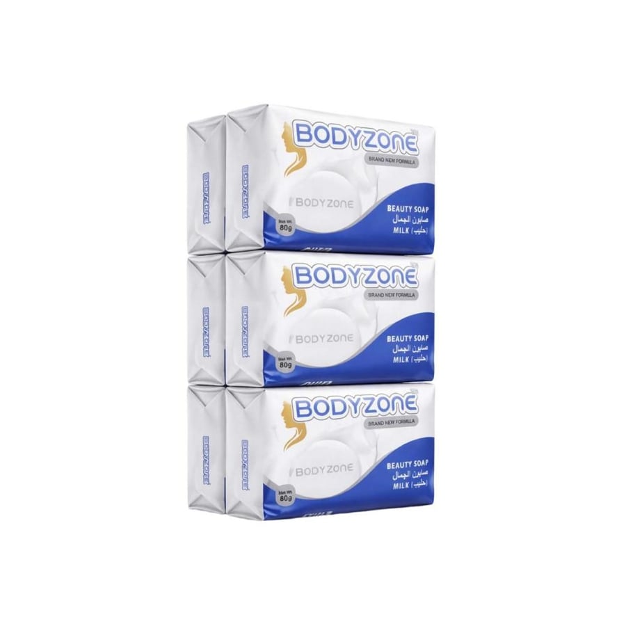 Bodyzone Beauty Soap Milk صابون استحمام حليب 80 جم × 6