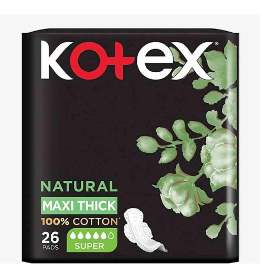 Kotex Natural Maxi Thick فوط صحية 26 قطعة