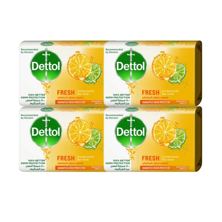 Dettol Fresh صابون استحمام منعش 110 جم × 4