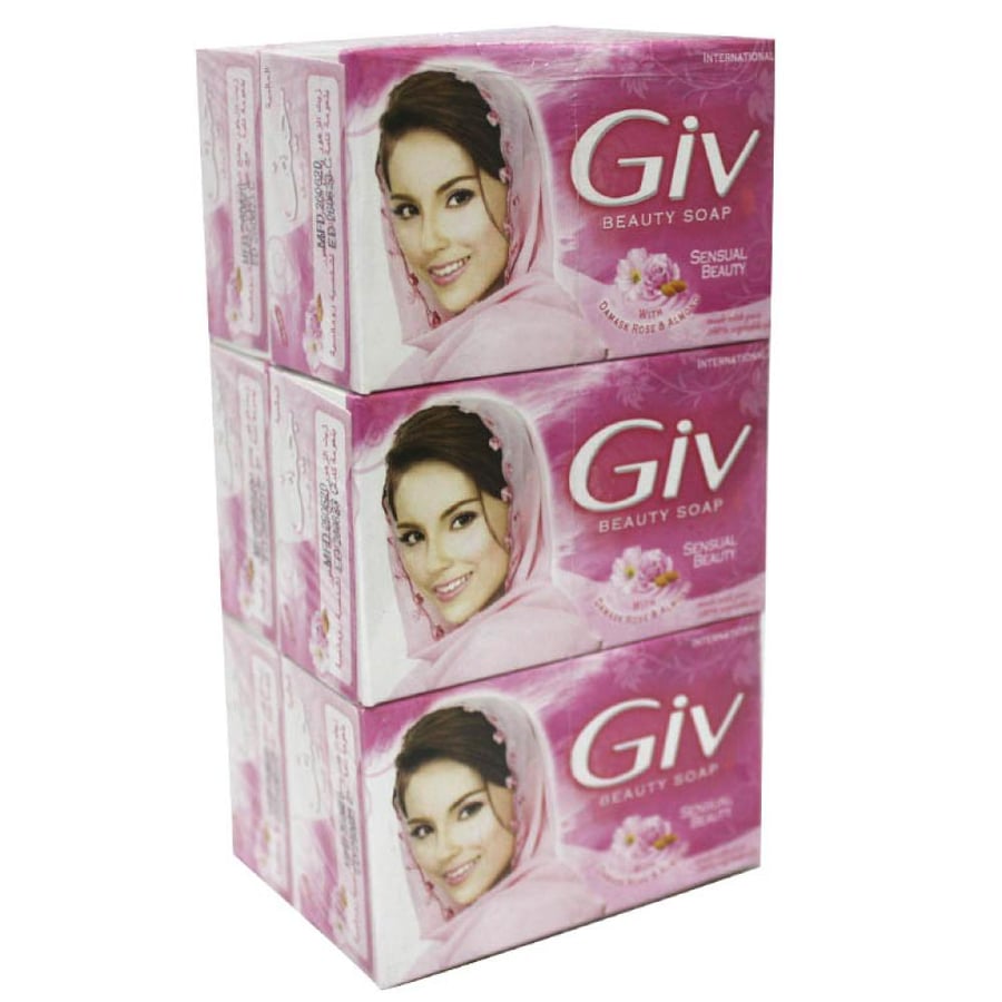 Giv صابون استحمام بالورد واللوتس 76 جم × 6
