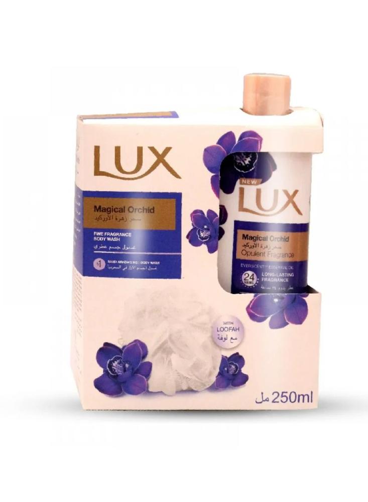 Lux Magical Orchid غسول جسم عطري 250 مل مع ليفة