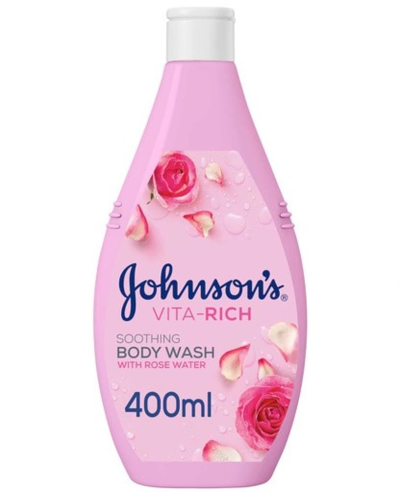 Johnson's Vita-Rich غسول جسم بماء الورد 400 مل