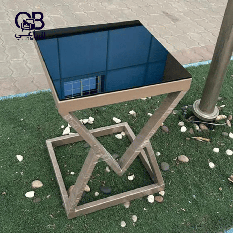 طقم طاولة زجاج اسود V ( 5 قطع أو 7 قطع)