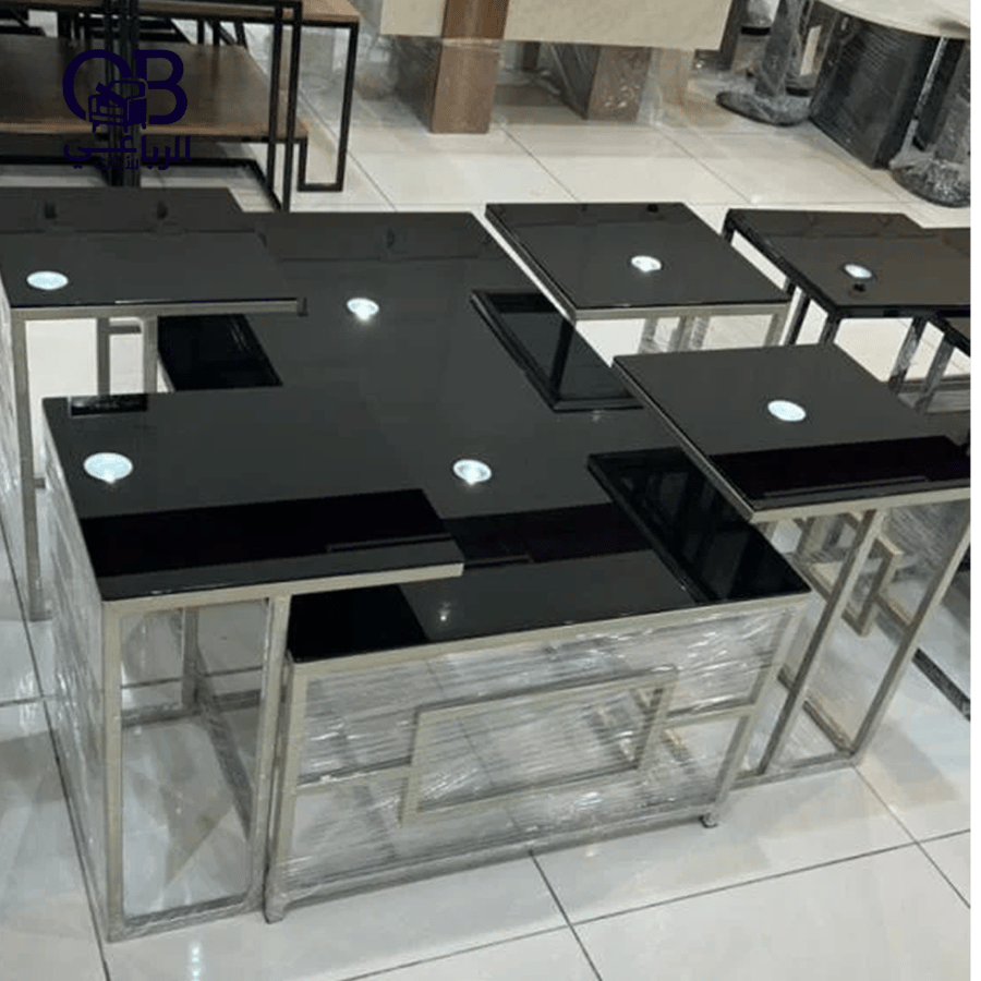 طاولة وسط مربعة فاخرة – تصميم عصري بعدد 5 أو 7 قطع