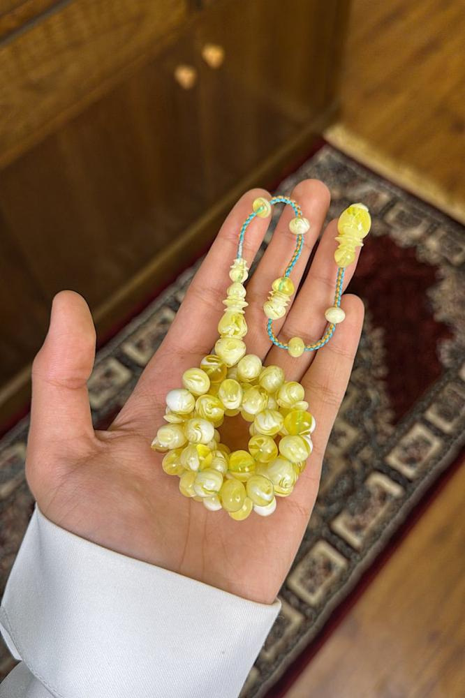 مسباح مستكة شبيه الكهرمان ديزاين عقود