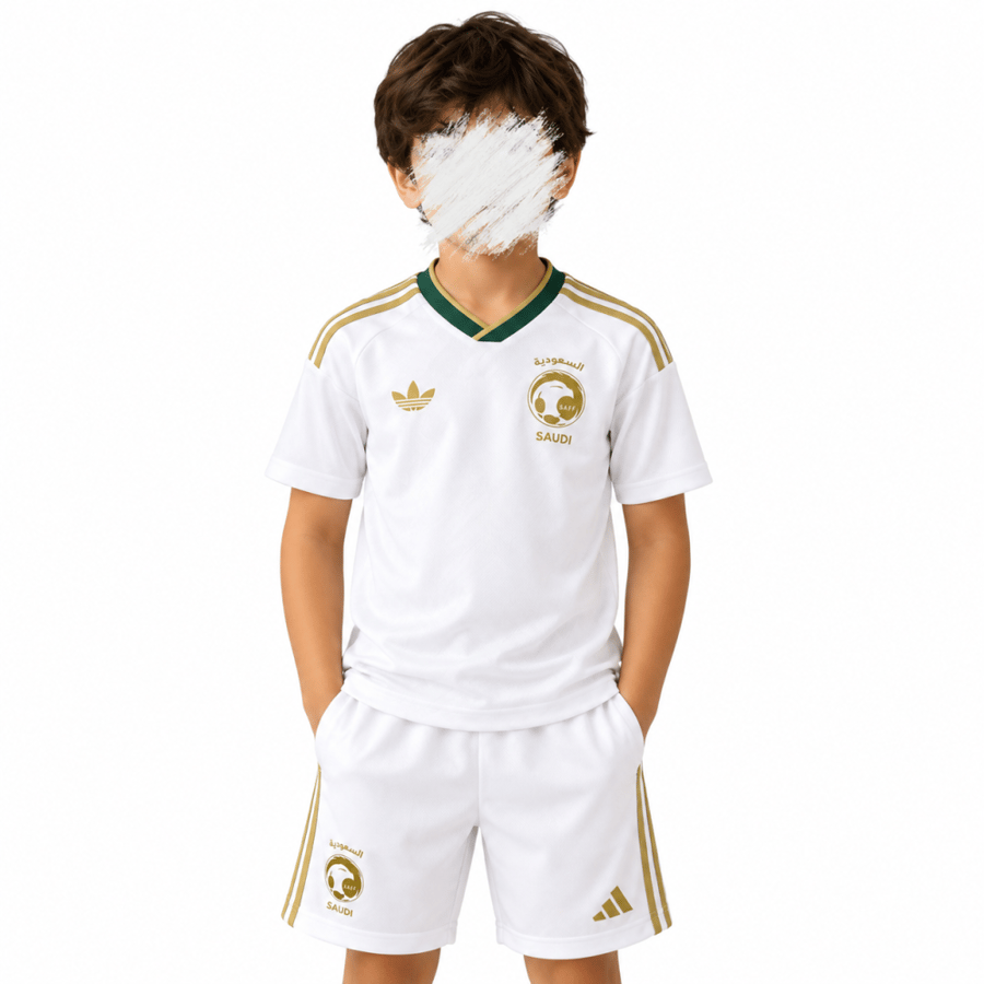 طقم المنتخب الاحتياطي الأبيض  2026 مقاسات أطفال