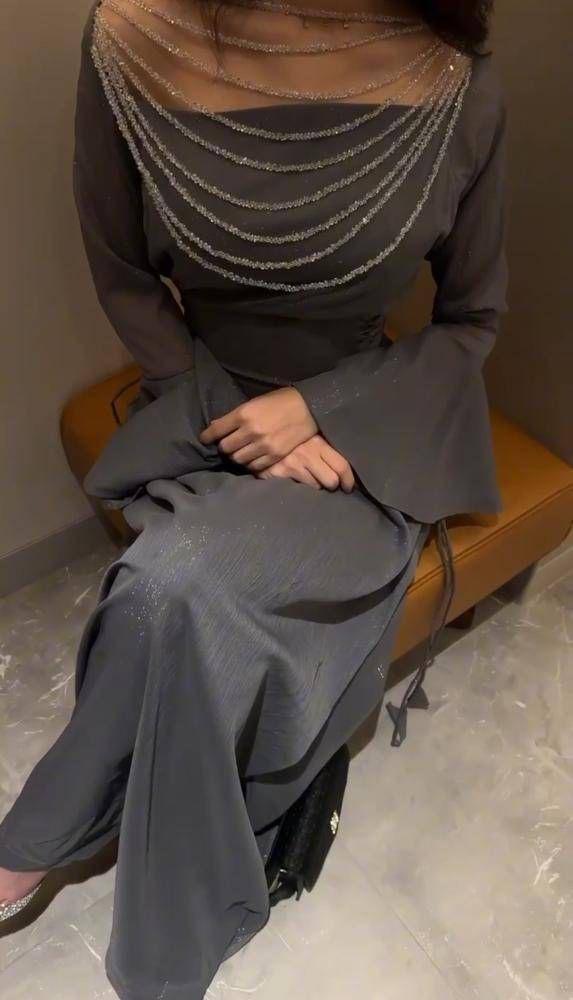 فستان سهرات الخامه شيفون