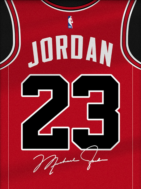 بوستر قميص مايكل جوردان 23 شيكاغو بولز  NBA