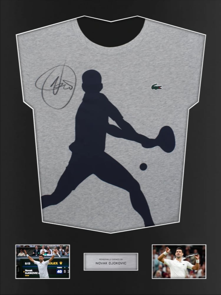 Novak Djokovic Signed Shirt Wimbledon Edition