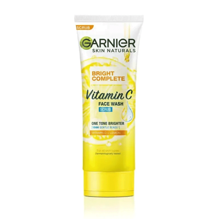 Garnier Bright Complete facial scrub cleanser for the skin with vitamin C 100 ml