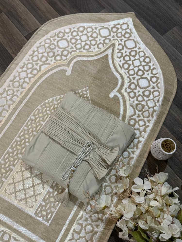 طقم صلاة مميز نسائي 3 قطع  بيج  متجر ونر