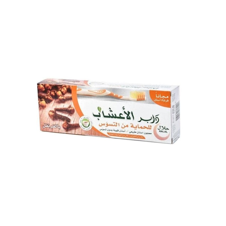 دابر هربل معجون اسنان باعشاب القرفة +فرشاة 150جرام