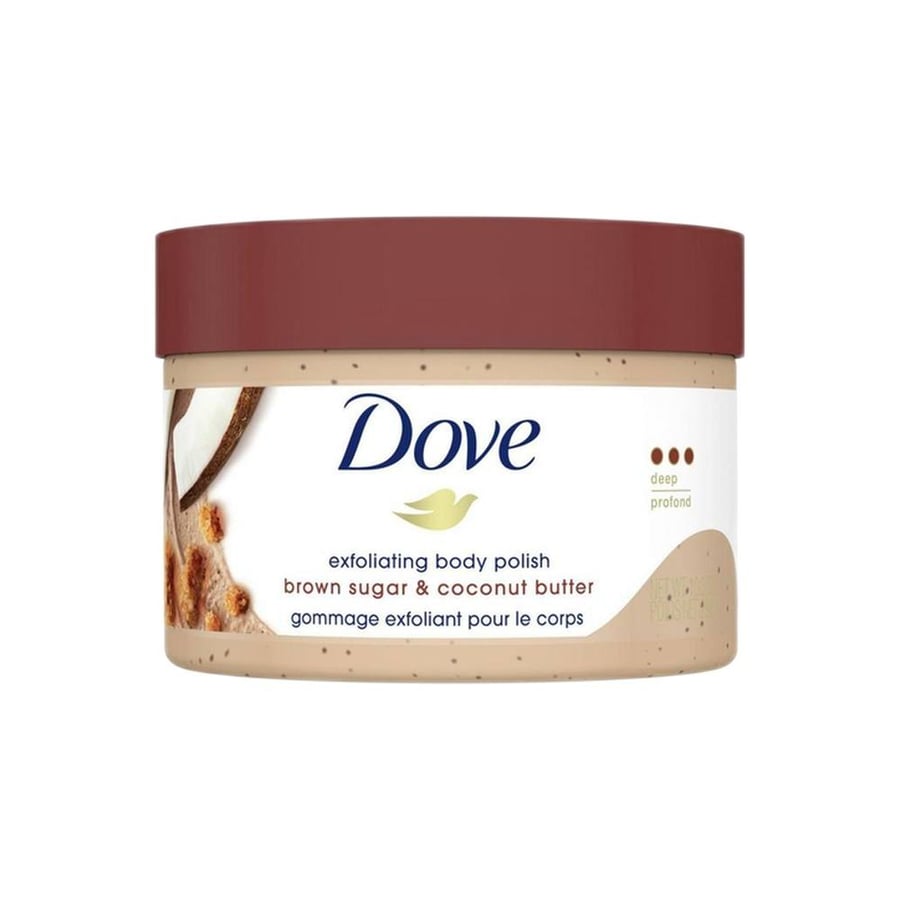 دوف مقشر الجسم بزبدة الكاكاو والسكر البني 298جم