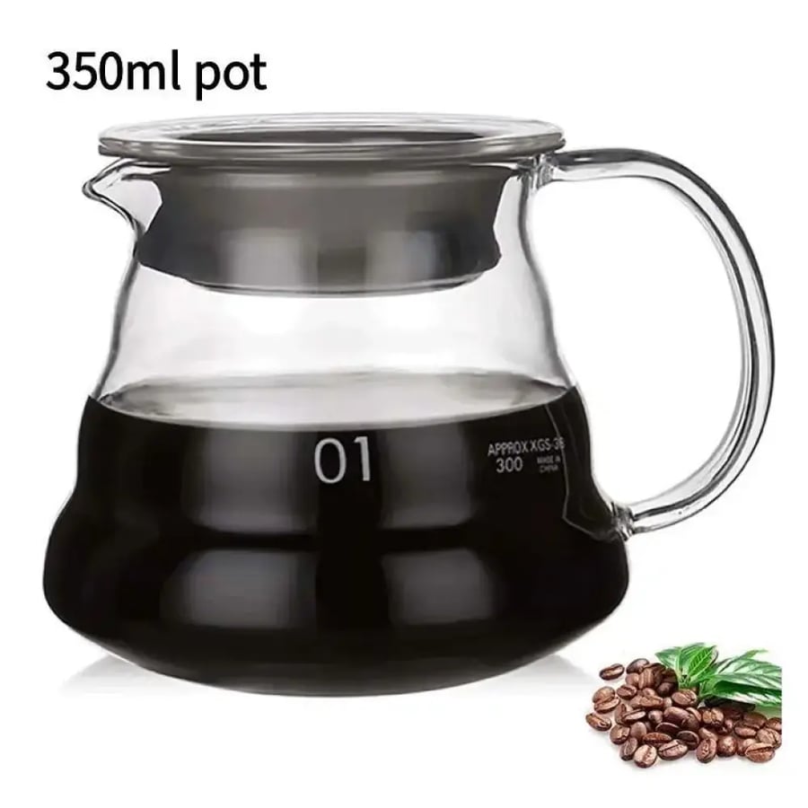 مجموعة قهوة صب زجاجية 300-600مل