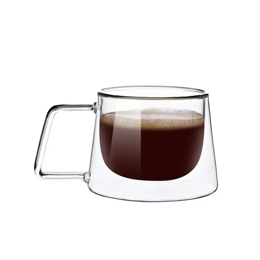 كوب إسبرسو زجاجي 200ML بمقبض