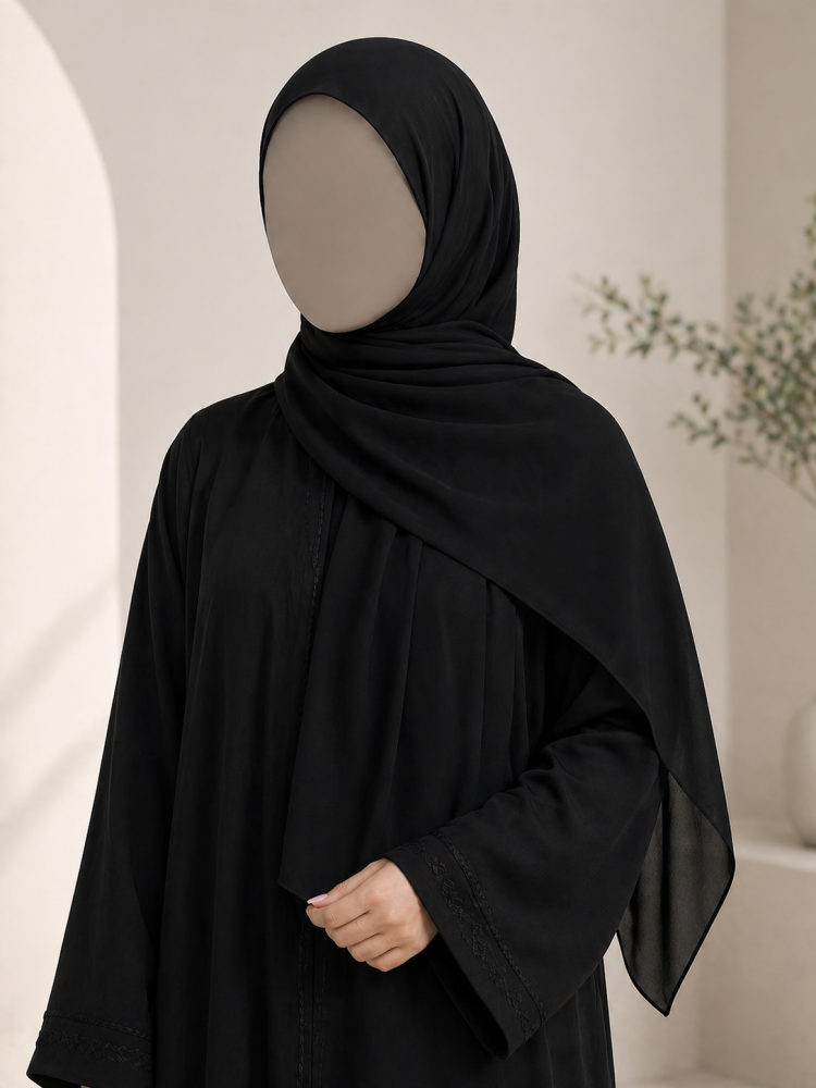 طرحة كريب شيفون مستطيل 50×175 – خفيفة وعملية يومية