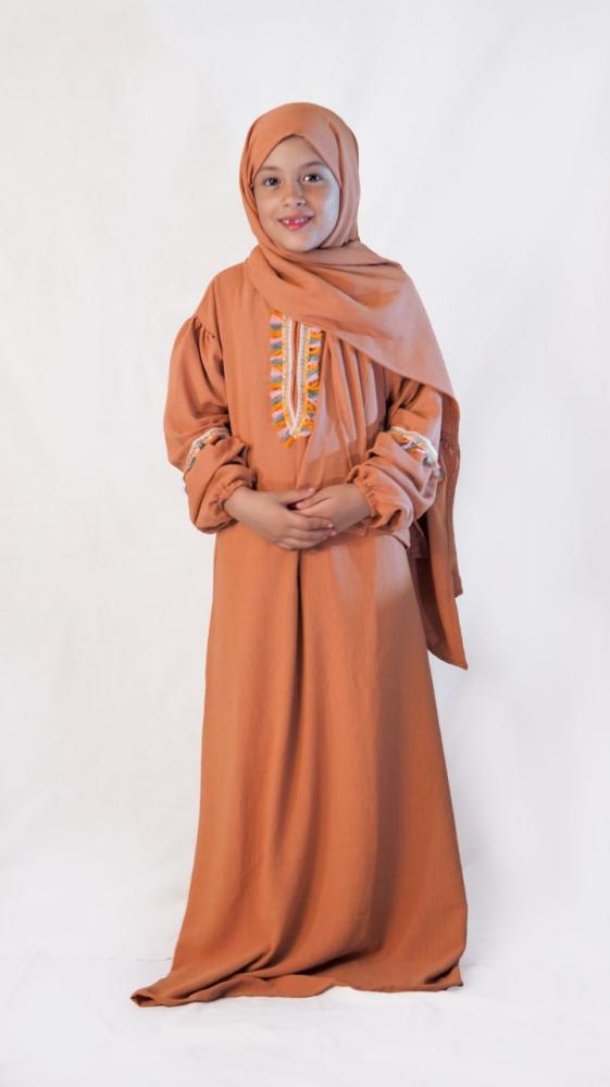 Girls' prayer set with an Eastern touch - Light orange