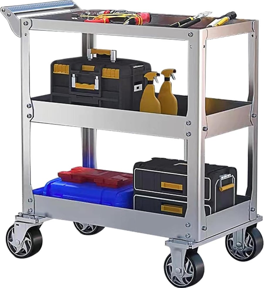 PUSH UTLITY CART WITH WHEELS STANSTEEEL