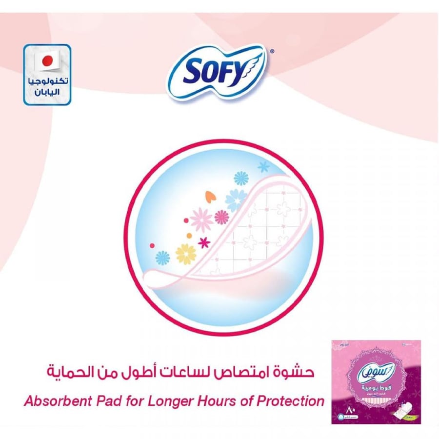 58921-فوط صحية طويلة من سوفي كلين آند بيور بدون رائحة 5*72
