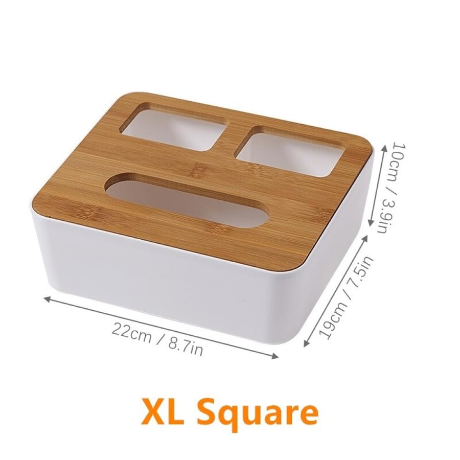 TISSUES BOX BLASTIC & WOOD