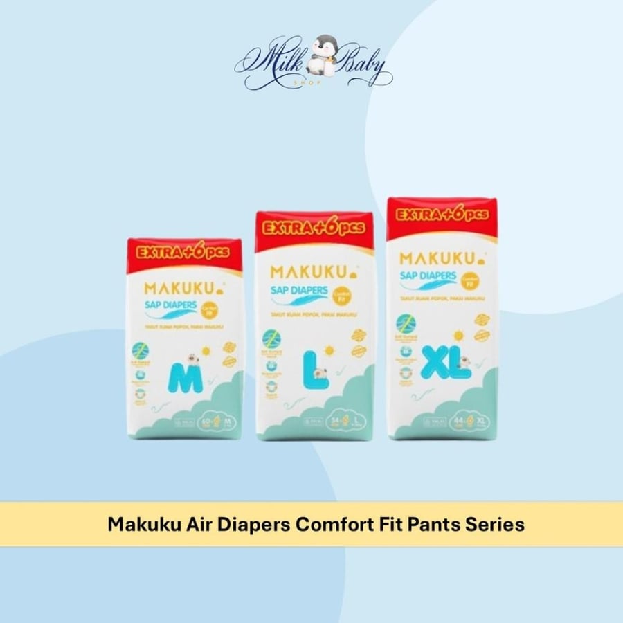 MAKUKU AIR DIAPERS COMFORT FIT PANTS 6- 22*8