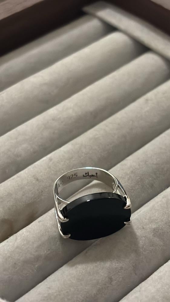 Royal black silver ring 925 karat