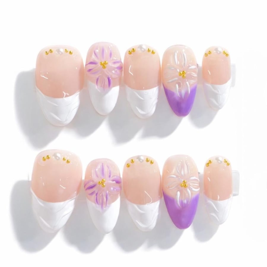 Lilac French Press-On Nails