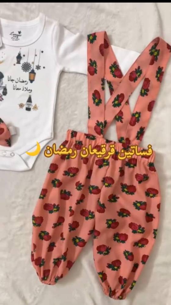 طقم كامل فستان رمضان قرقعان بناتي