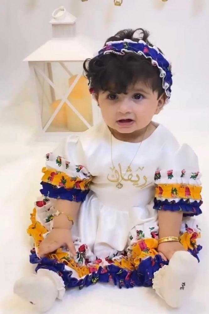 فستان بناتي بالاسم طبقات شالكي