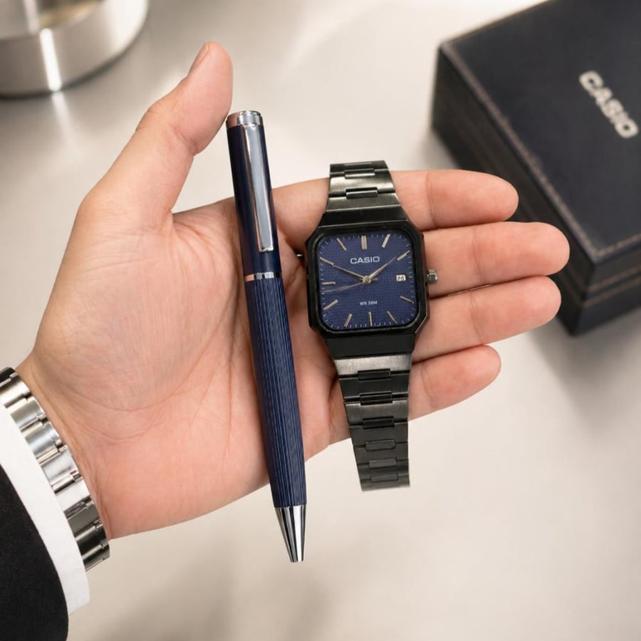 Casio watch with a pen gift