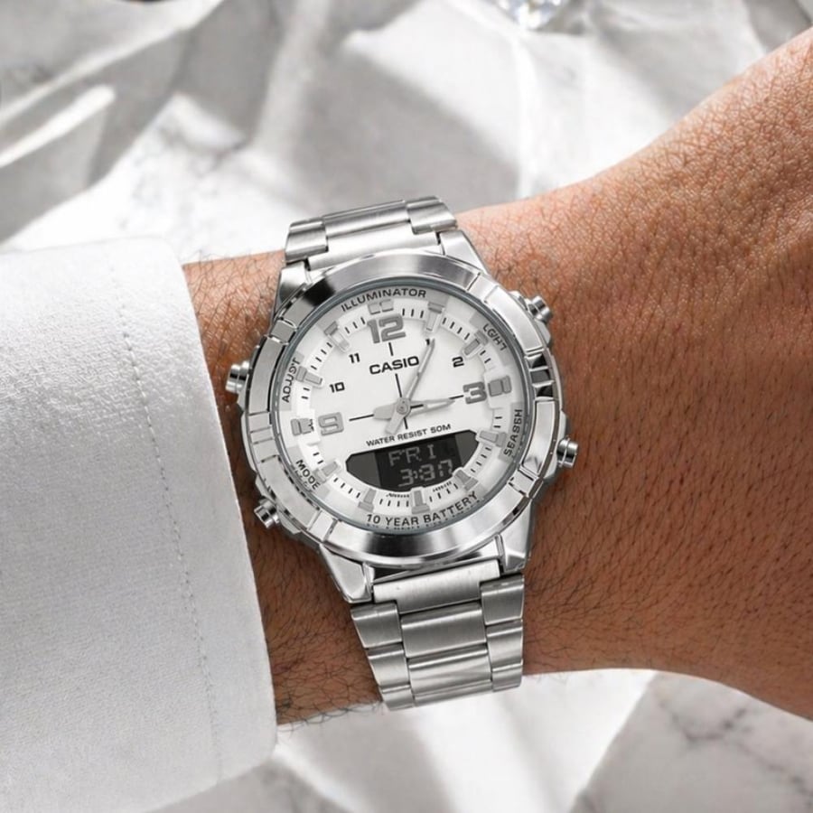 ساعة كاسيو casio Analog ابيض
