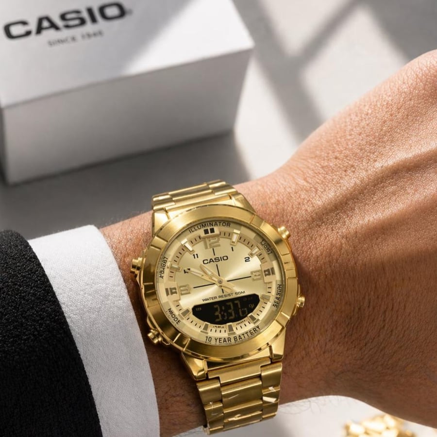ساعة كاسيو CASIO Analog ذهبي