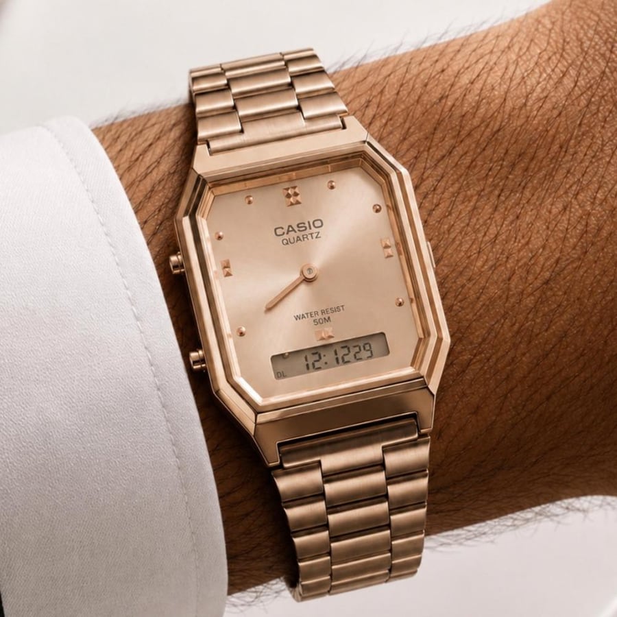 ساعة كاسيو CASIO VINTAGE برونزي فاتح