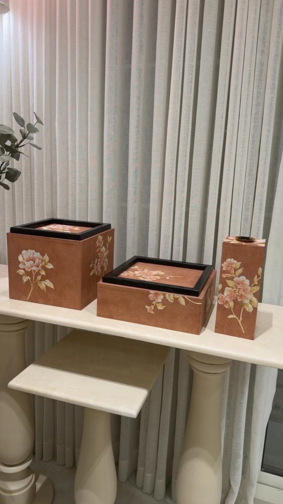 Ramalya set of 4 boxes and an incense burner