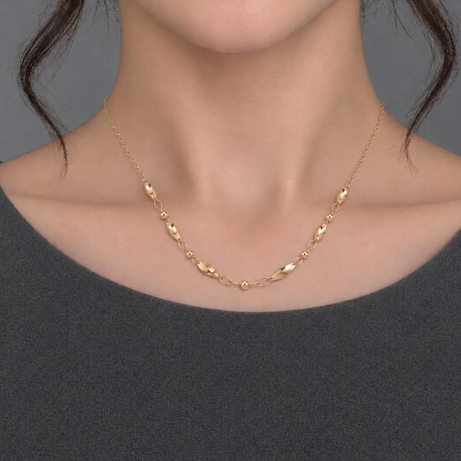 عقد ذهب عيار 18 تصميم مميز
