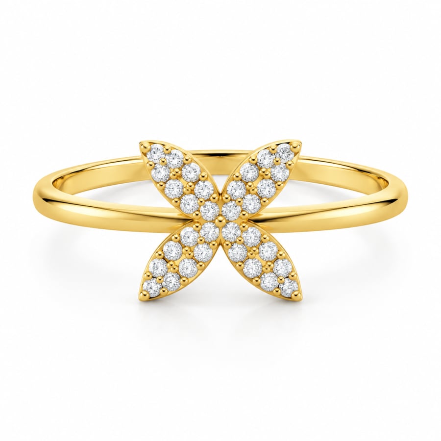 Gold ring 18 karat diamond design