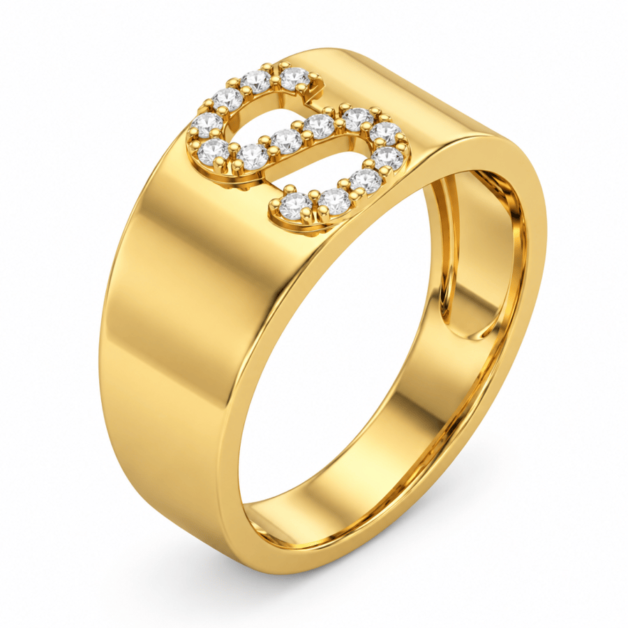 خاتم ذهب عيار18 تصميم الماس