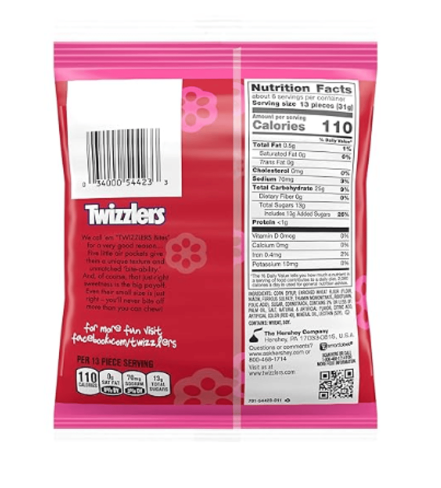 TWIZZLERS Bites Cherry Flavoured Licorices Style, Chewy