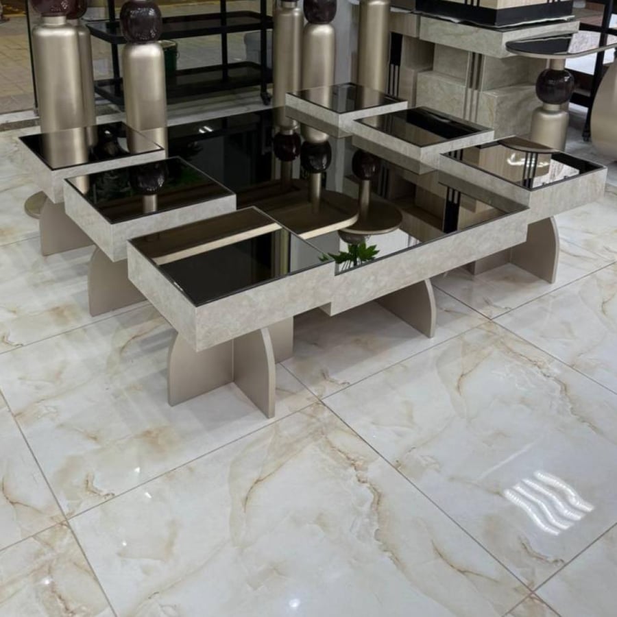 طقم طاولة ضيافة  ارضي ٧ قطع