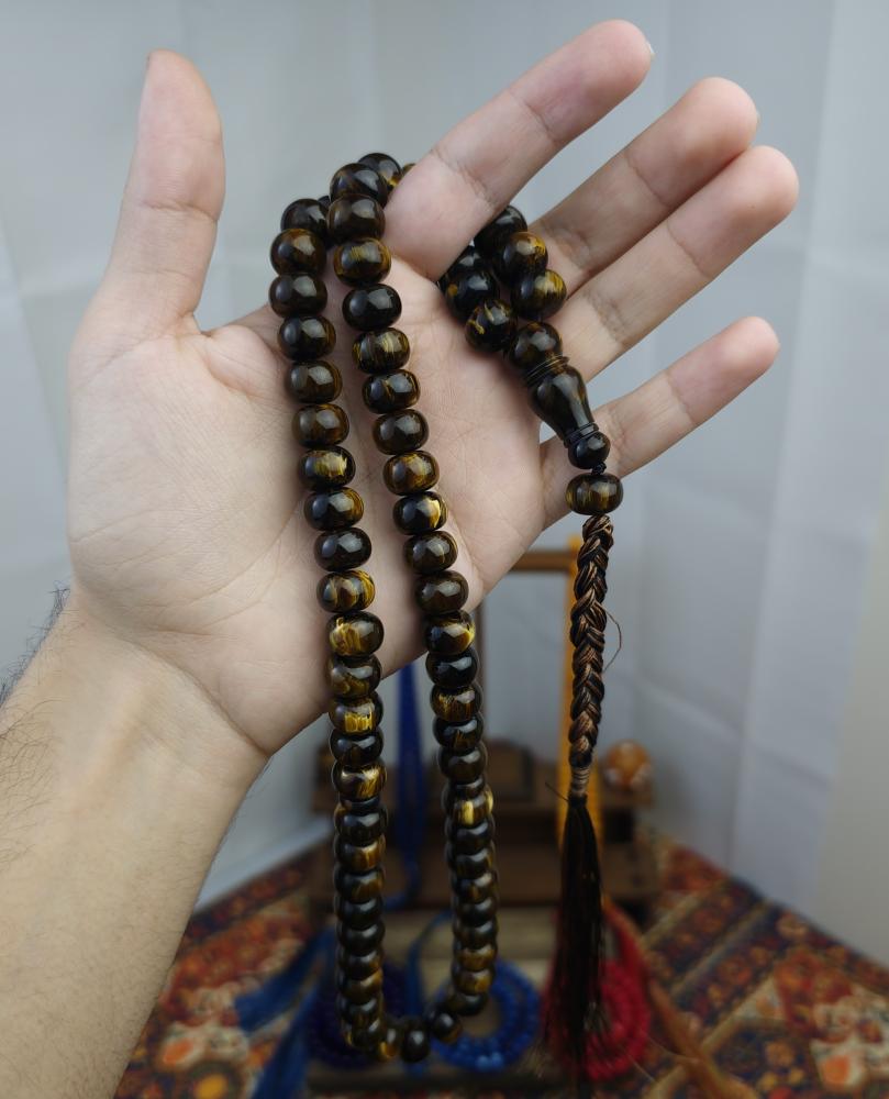 سبحة فاتوران اسود مموج كركوشة