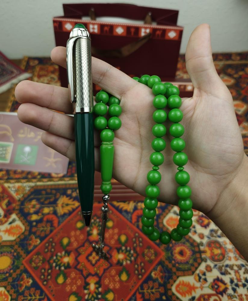 طقم قلم + سبحة بكلايت مجانا