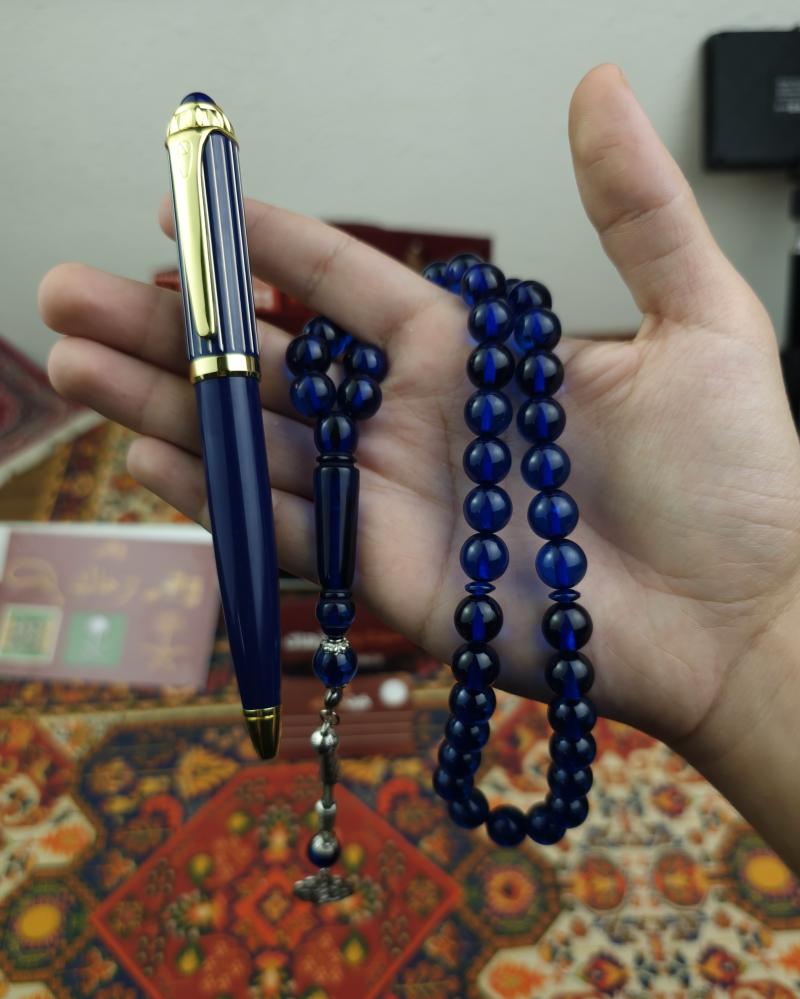 طقم قلم + سبحة بكلايت مجانا