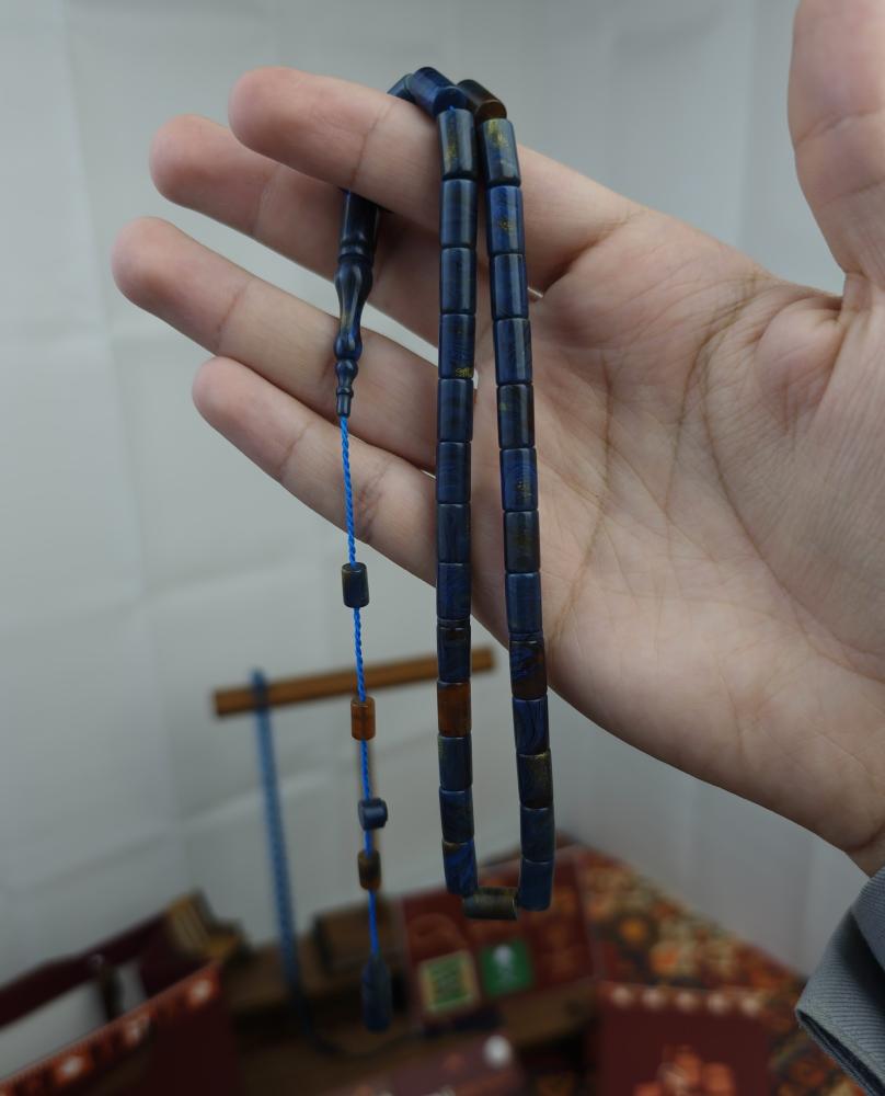 سبحة فاتوران كحلي معرق تمليكة
