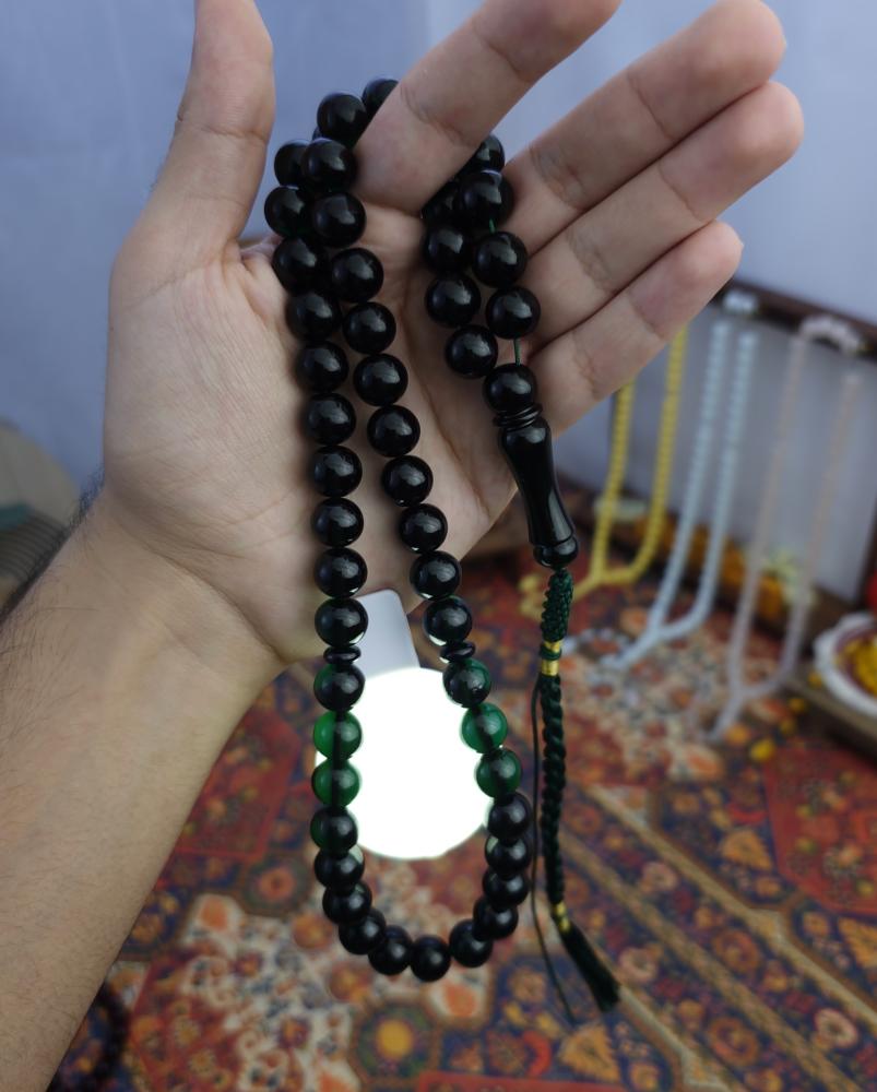 سبحة زعفران اسود زيتي حرباء كركوشة