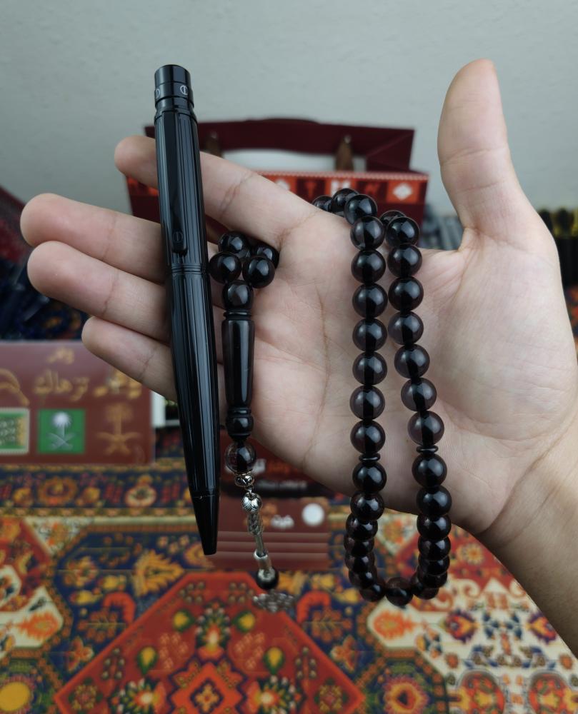 طقم قلم + سبحة بكلايت مجانا