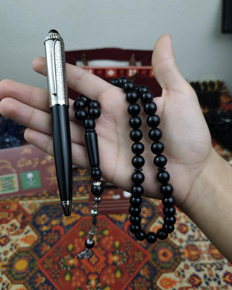طقم قلم + سبحة بكلايت مجانا