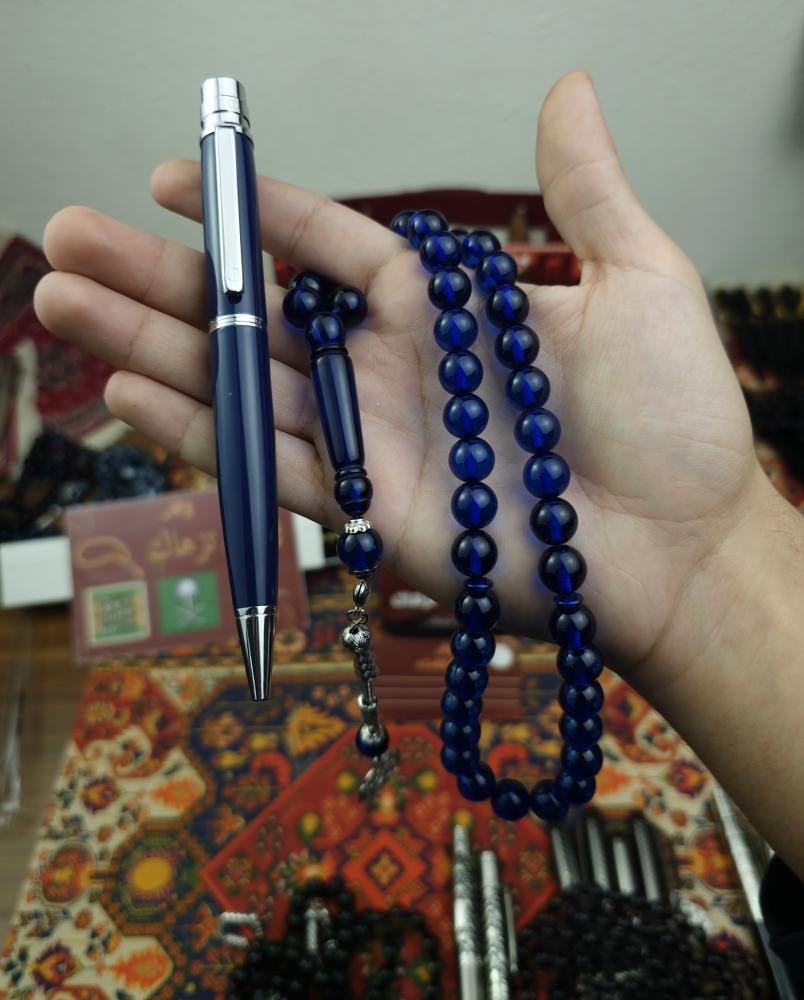 طقم قلم + سبحة بكلايت مجانا