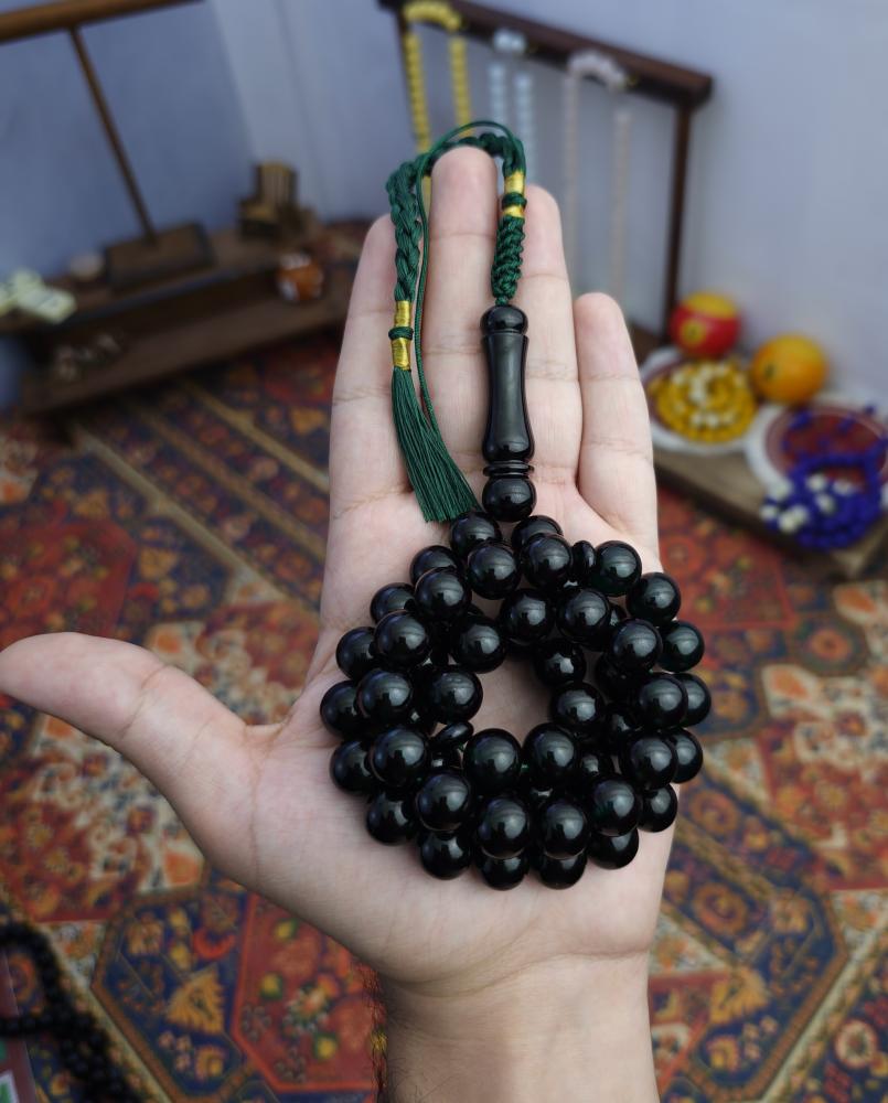 سبحة زعفران اسود زيتي حرباء كركوشة