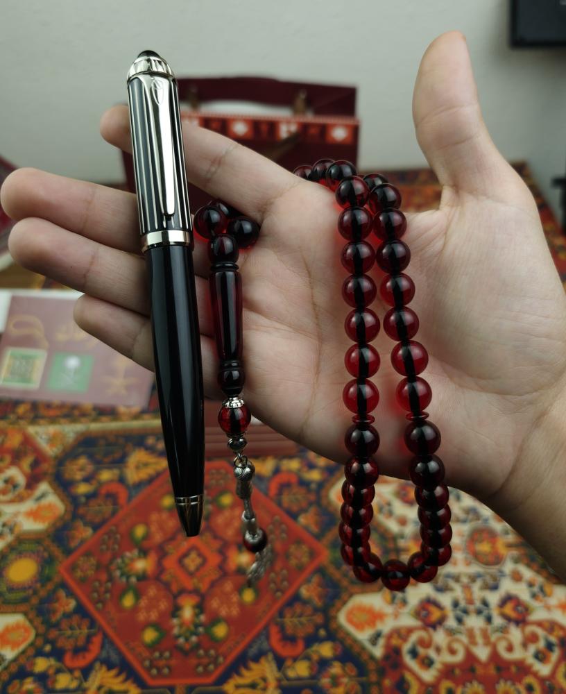 طقم قلم + سبحة بكلايت مجانا